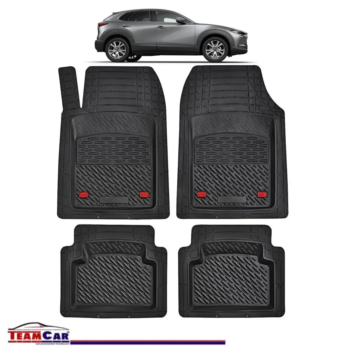 Covorase Auto TeamCar® Tip Tavita Compatibile Mazda CX-30 Generatia I (2019+) Negru Material Rezistent - 221.ro