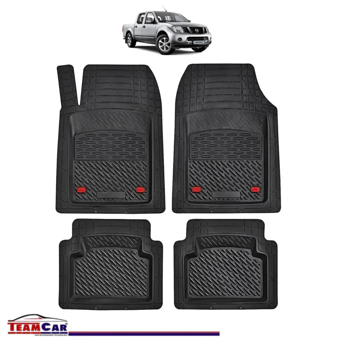 Covorase Auto TeamCar® Tip Tavita Compatibile Nissan Navara D40 (2005–2015) Negru Material Rezistent - 221.ro