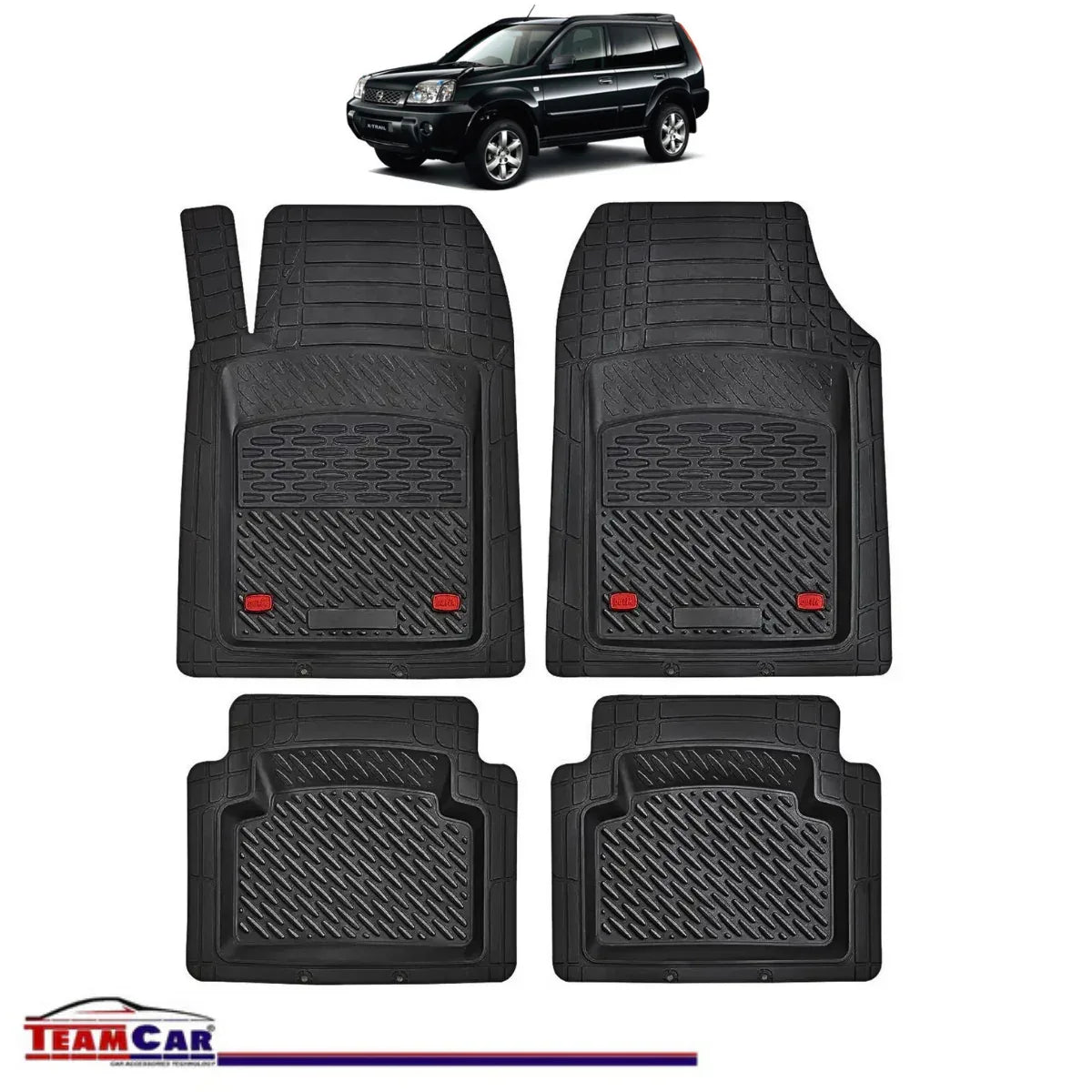 Covorase Auto TeamCar® Tip Tavita Compatibile Nissan X-Trail T30 (2001–2007) Negru - 221.ro