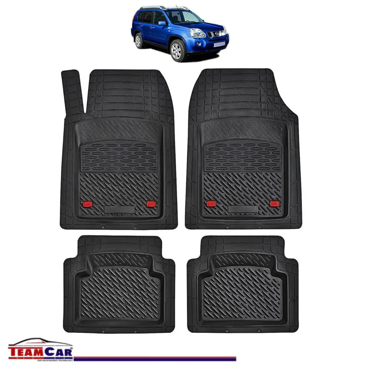 Covorase Auto TeamCar® Tip Tavita Compatibile Nissan X-Trail T31 (2007–2013) Negru Material Rezistent - 221.ro