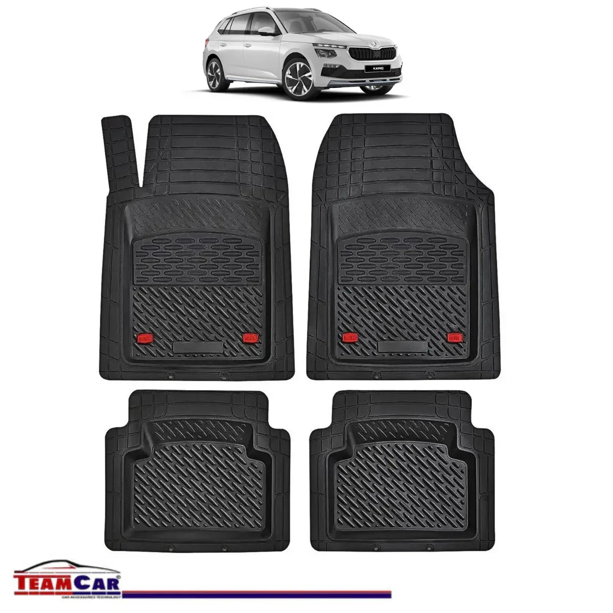 Covorase Auto TeamCar® Tip Tavita Compatibile Skoda Kamiq Generatia I (2019–2025) Negru Material Rezistent - 221.ro
