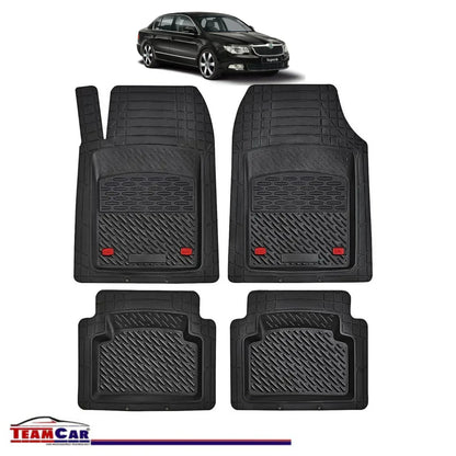 Covorase Auto TeamCar® Tip Tavita Compatibile Skoda Superb Generatia II (2008–2015) Negru Material Rezistent - 221.ro