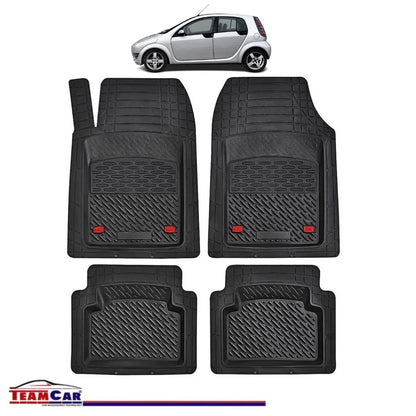 Covorase Auto TeamCar® Tip Tavita Compatibile Smart Forfour I (2004–2006) Negru - 221.ro