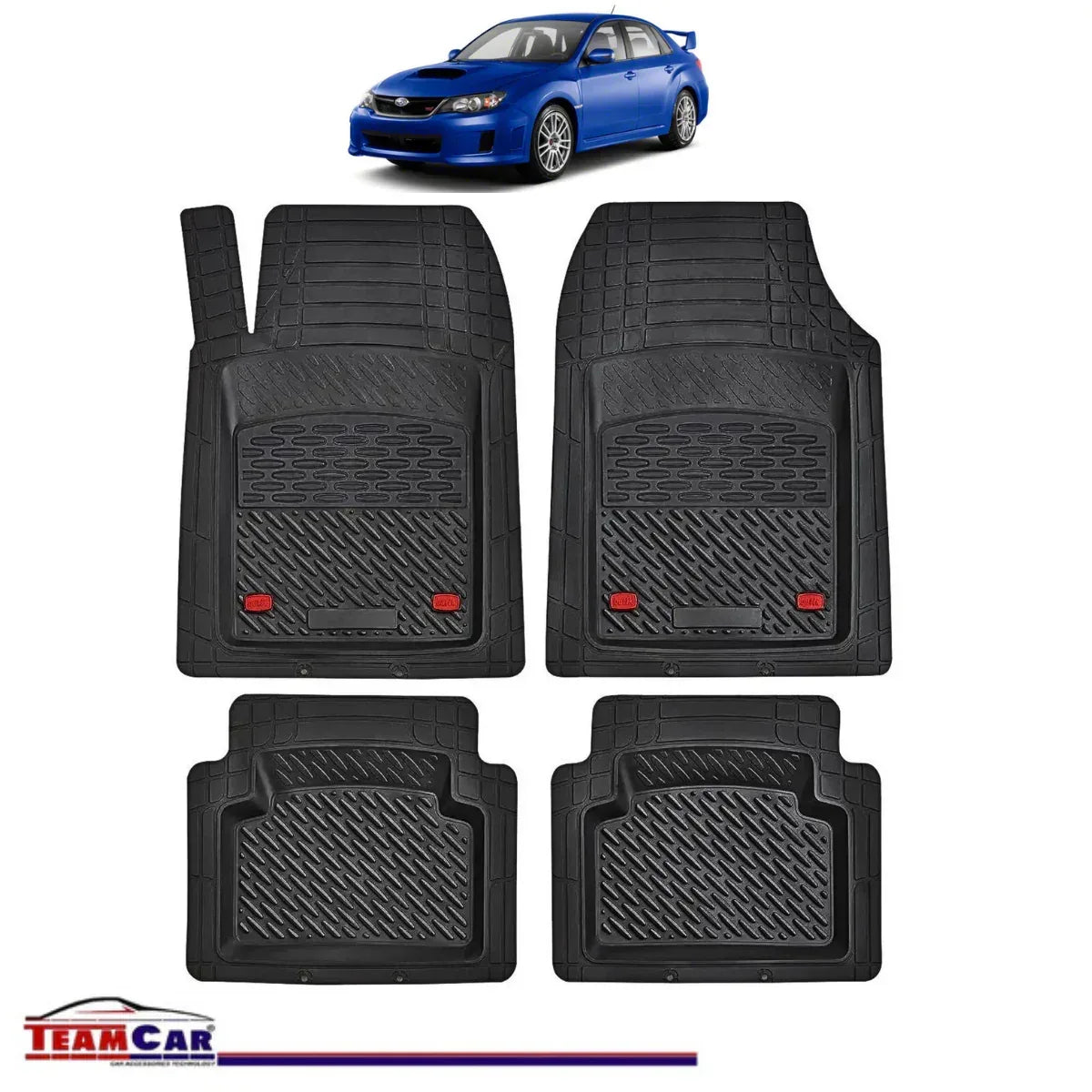 Covorase Auto TeamCar® Tip Tavita Compatibile Subaru Impreza Generatia III (2007–2011) Negru Material Rezistent - 221.ro