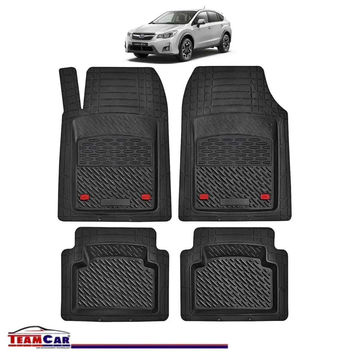 Covorase Auto TeamCar® Tip Tavita Compatibile Subaru XV (2011–2017) Negru Material Rezistent - 221.ro