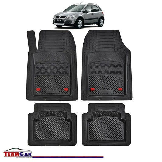 Covorase Auto TeamCar® Tip Tavita Compatibile Suzuki SX4 (2006–2013) Negru Material Rezistent - 221.ro