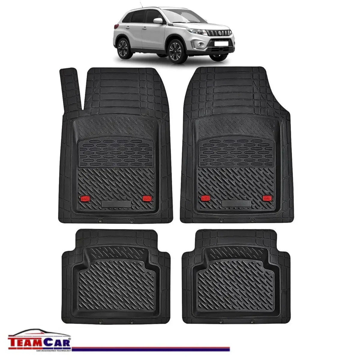 Covorase Auto TeamCar® Tip Tavita Compatibile Suzuki Vitara III (2005–2015) Negru Material Rezistent - 221.ro