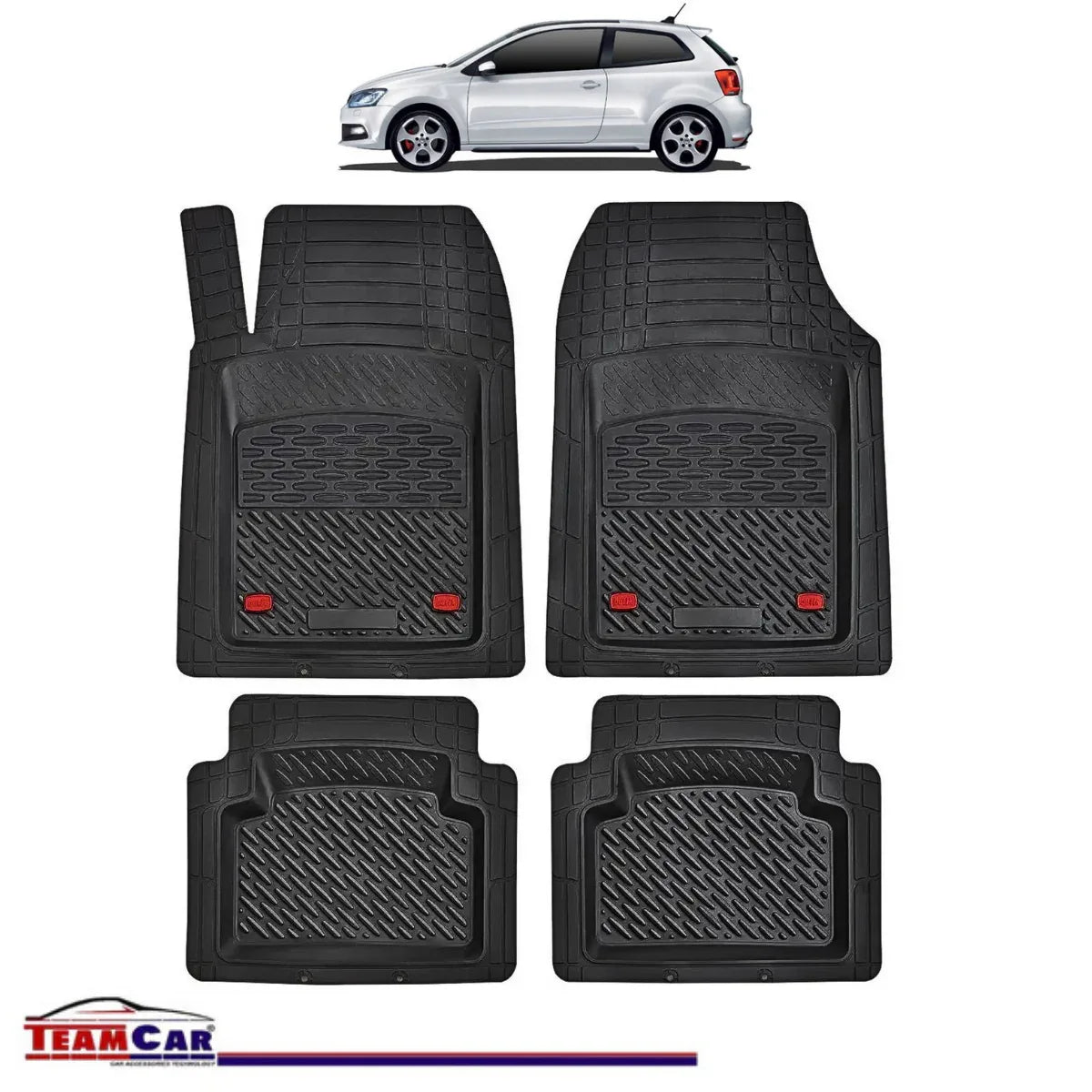 Covorase Auto TeamCar® Tip Tavita Compatibile Volkswagen Polo Mk5 (6R/6C) Hatchback 3 uși (2009–2017) - 221.ro