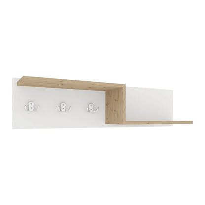 Cuieras haaus Grid, Stejar Artisan/Alb, 100 x 20 x 24 cm