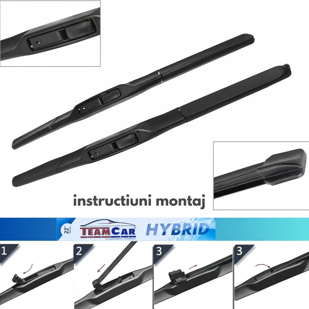 Ștergătoare Kia pro_cee’d 2007-2012 TeamCar® – Set Complet Hybrid - 221.ro
