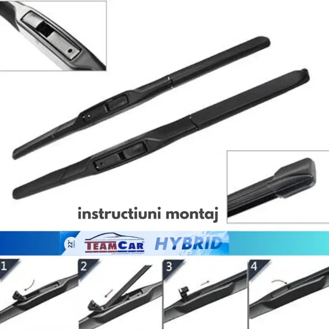 Stergatoare Peugeot 307 Hatchback (2001–2008) TeamCar® Flat – Set fata - 221.ro