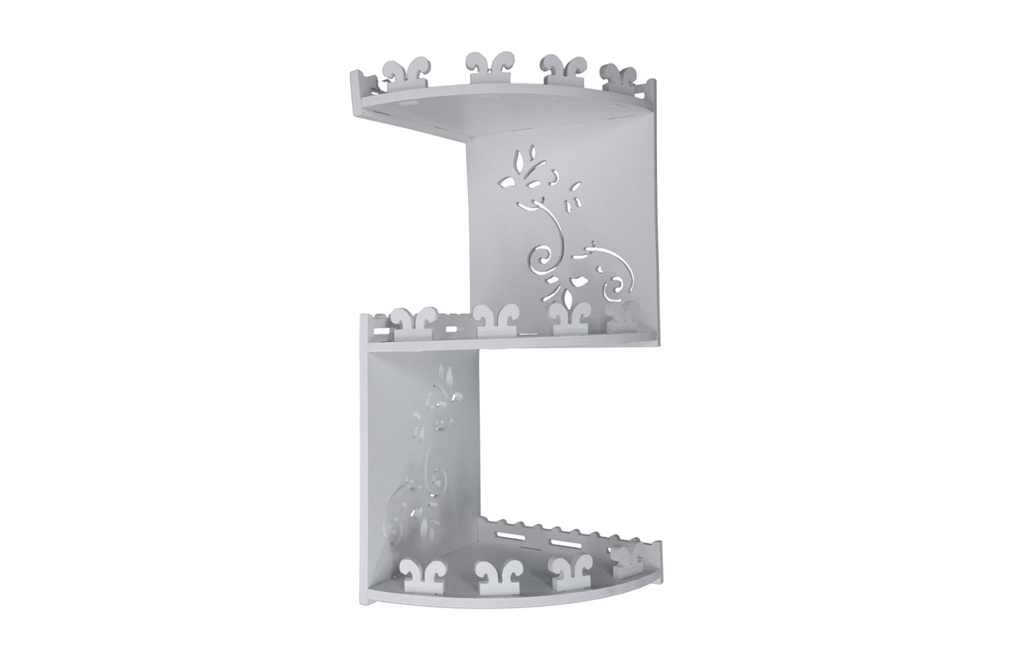 Etajera cu 3 rafturi, Naimeed D118 PVC, culoare Alb, 44 x 20 cm
