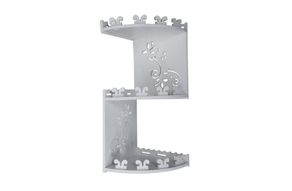 Etajera cu 3 rafturi, Naimeed D118 PVC, culoare Alb, 44 x 20 cm