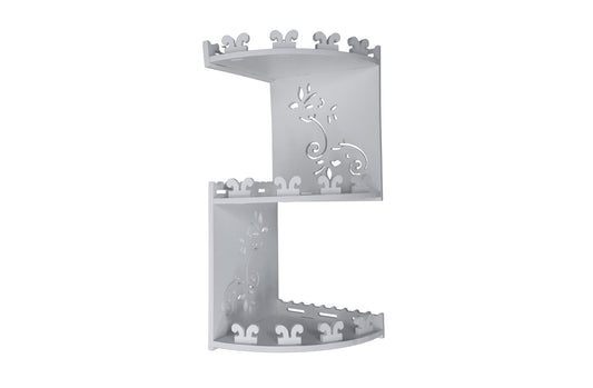 Etajera cu 3 rafturi, Naimeed D118 PVC, culoare Alb, 44 x 20 cm