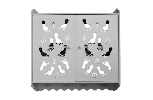 Dulapior cu 2 rafturi si cuier, Naimeed D130 PVC, culoare Alb, 59 x 58 x 22 cm