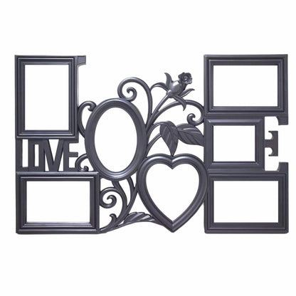 Rama foto colaj 7 poze, Love, D1415 Negru