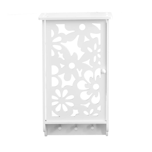 Dulap pentru baie cu agatatori, D15, culoare Alb, 47 x 11 x 26 cm
