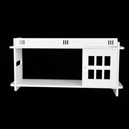 Etajera cu dulapior, D19, culoare Alb, 30 x 60 x 15 cm