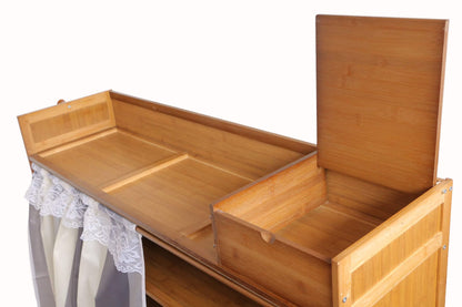 Pantofar din bambus, 7 rafturi, 102*126.5*28 cm, D193