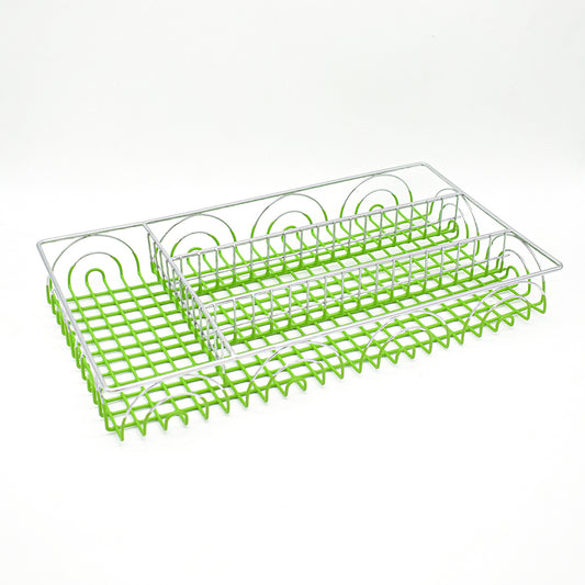 Suport tacamuri, montabil in sertar bucatarie, Naimeed D240, 36x20x5 cm, crom/verde