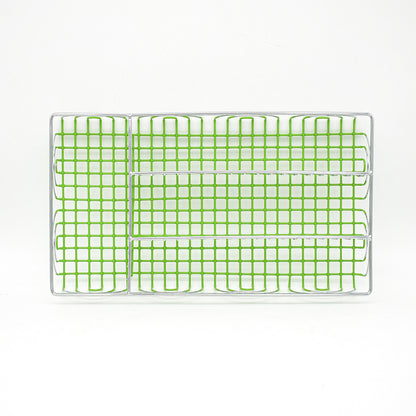 Suport tacamuri, montabil in sertar bucatarie, Naimeed D240, 36x20x5 cm, crom/verde