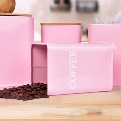 Set 5 cutii pentru depozitare, forma dreptunghiulara, Naimeed D2601-DREPT, Roz