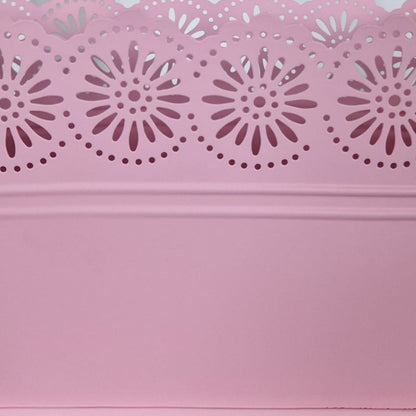 Vas decor din metal, Naimeed D2602, Roz, 130x275x135mm