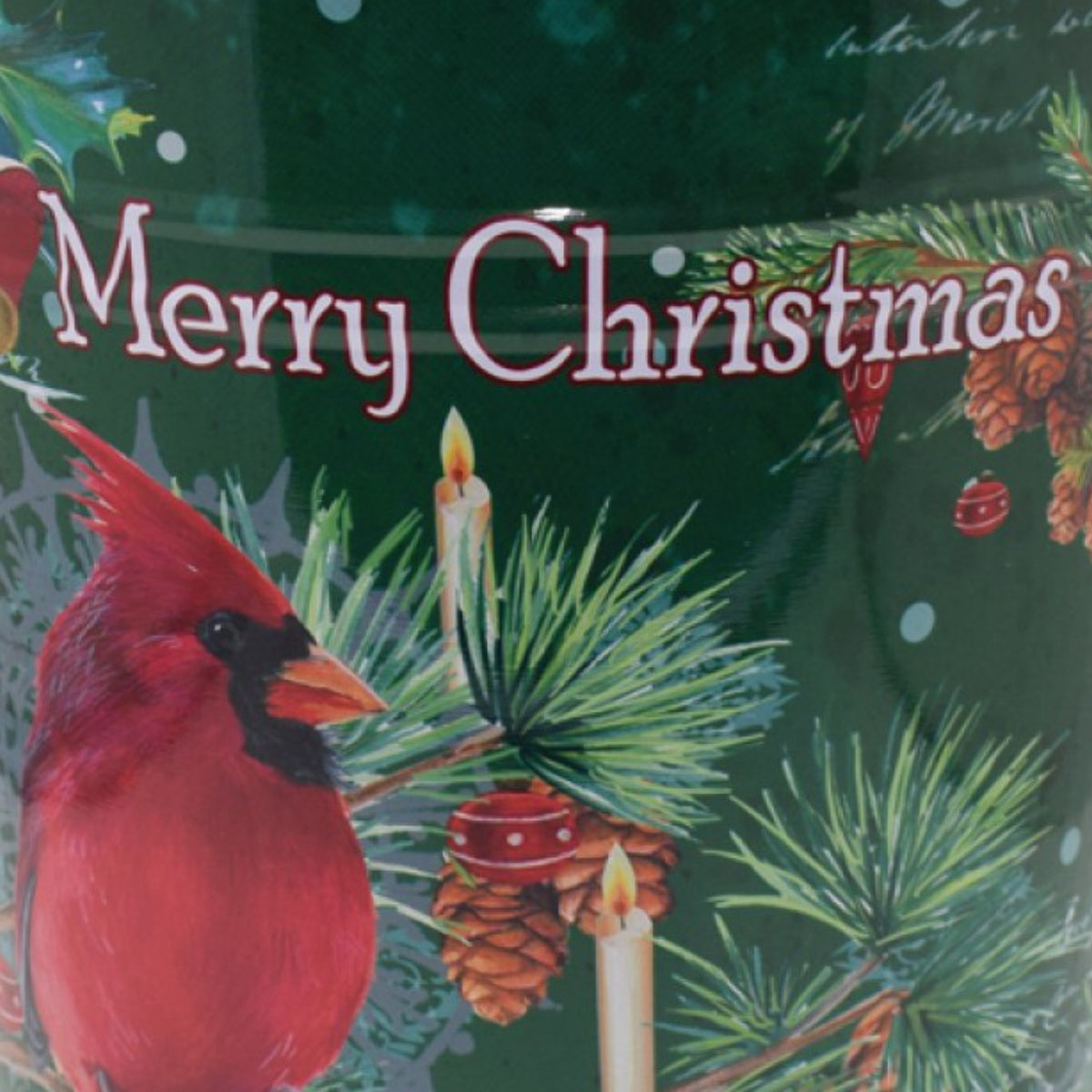 Galetusa decor cu capac din metal si manere din lemn, Naimeed D2644 Christmas, Multicolor, 23 x 17 cm