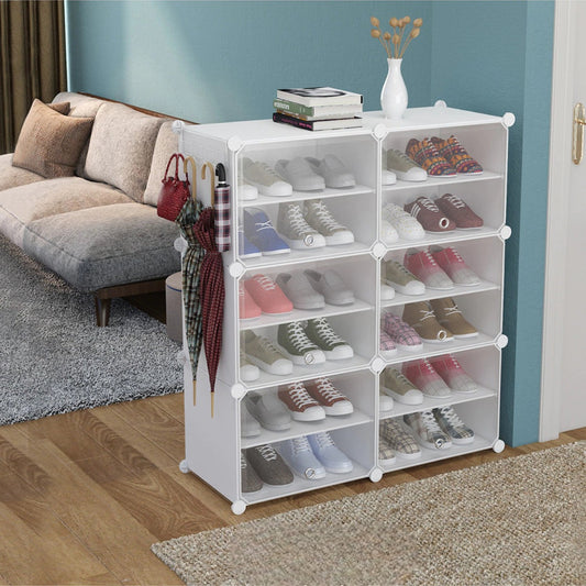 Pantofar Modular, 12 Compartimente, D2662W, Alb
