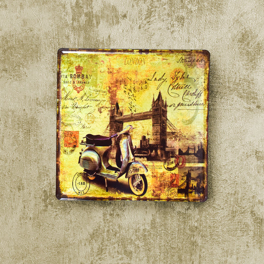Tablou Metalic, Bombay, Stil Retro, Naimeed D29-Bombay