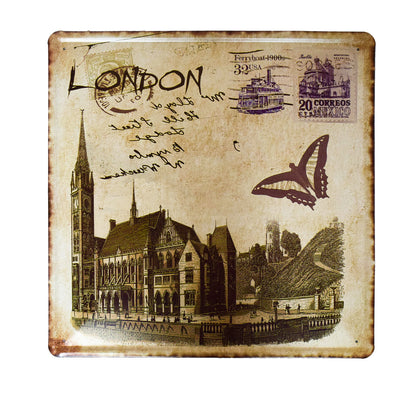 Tablou Metalic, London, Stil Retro, Naimeed D29-London