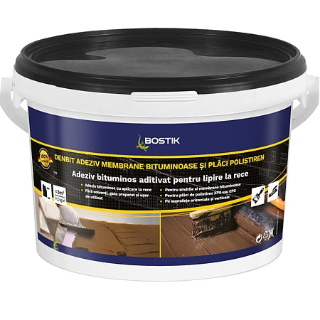 Adeziv membrane bituminoase si placi polistiren, negru, 3 kg BOSTIK / D30631290