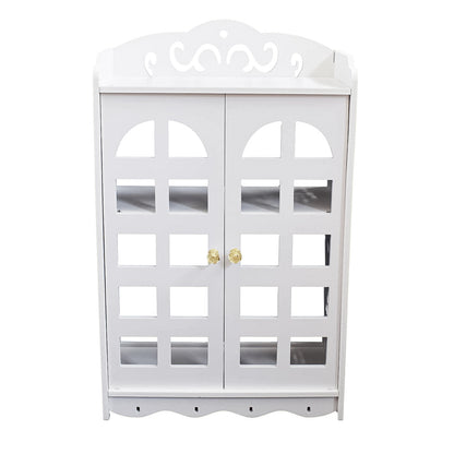 Dulap pentru baie cu 2 usi si 3 rafturi, Naimeed D32, Alb, 59,5 x 35 x 16 cm