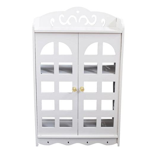 Dulap pentru baie cu 2 usi si 3 rafturi, Naimeed D32, Alb, 59,5 x 35 x 16 cm