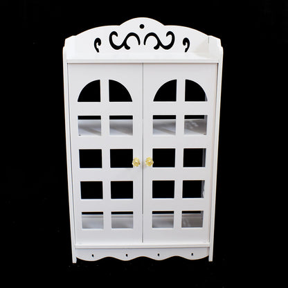 Dulap pentru baie cu 2 usi si 3 rafturi, Naimeed D32, Alb, 59,5 x 35 x 16 cm