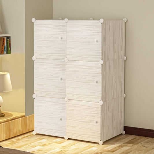 Dulap modular din plastic cu schelet metalic, D3256, culoare Crem, 110 x 75 x 37 cm