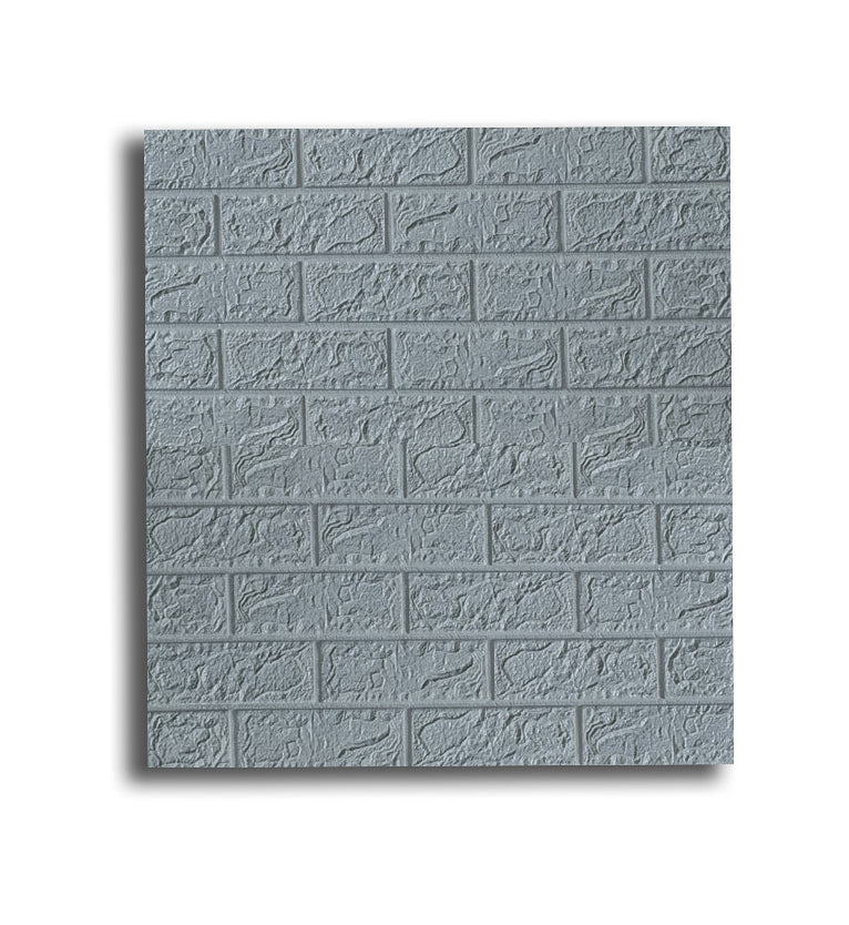 Tapet 3D autoadeziv, Naimeed D3314 Gri, model Caramida, 70 x 77 cm