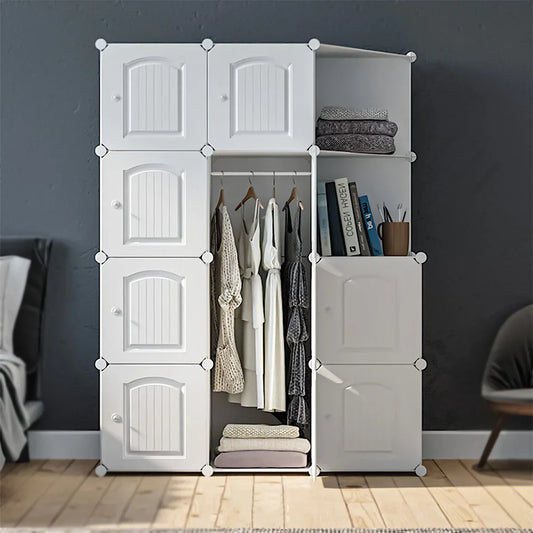 Dulap modular din plastic cu schelet metalic, Naimeed D3378, Alb - 221.ro