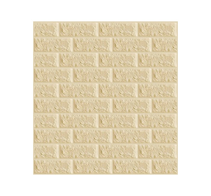 Tapet 3D autoadeziv, Naimeed D3400 Crem, model Caramida, 70 x 77 cm