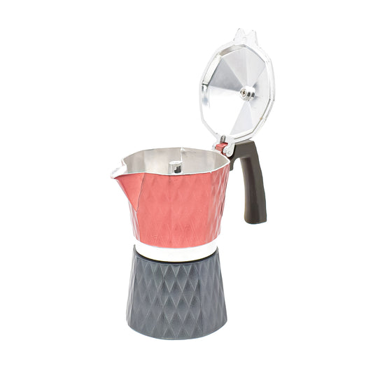 Cafetiera MOKA, 6 cafele, D3407, Rosu/Negru