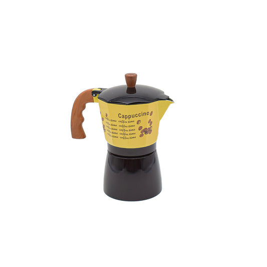 Cafetiera 3 cafele, D3408, Galben/Negru