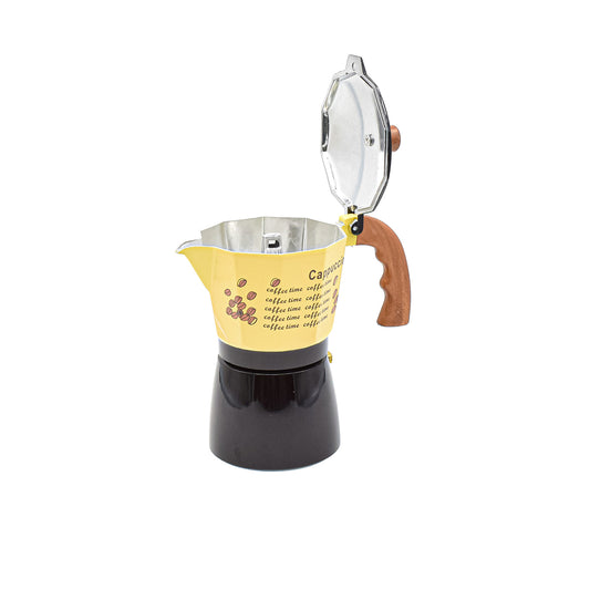 Cafetiera 3 cafele, D3408, Galben/Negru