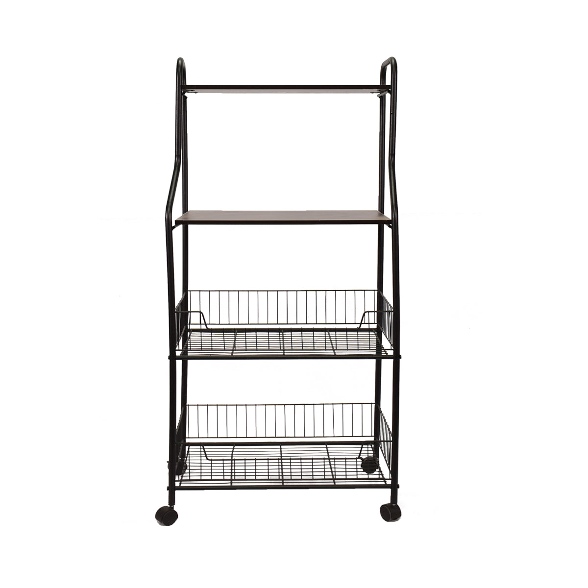 Raft metalic cu polite, Naimeed D3428, 125x54x36 Negru