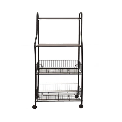 Raft metalic cu polite, Naimeed D3428, 125x54x36 Negru