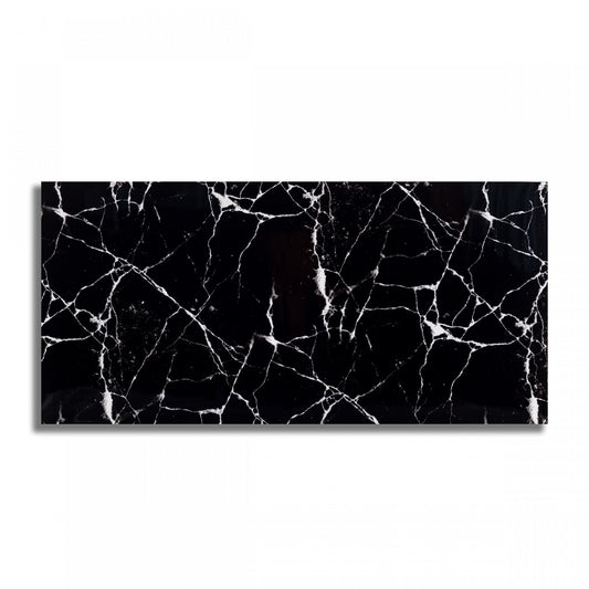 Set 6 panouri decorative, Autoadeziv, suprafata acoperita 1.08 mp, Naimeed D3492, 30x60 cm, Marmura Neagra