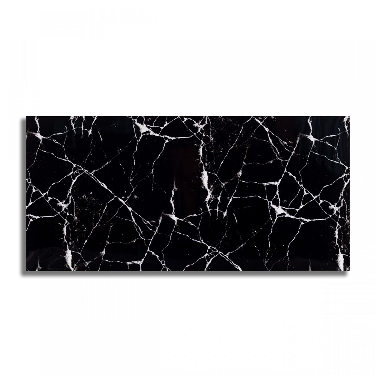 Set 10 panouri decorative, Autoadeziv, suprafata acoperita 1.8 mp, Naimeed D3492, 30x60 cm, Marmura Neagra
