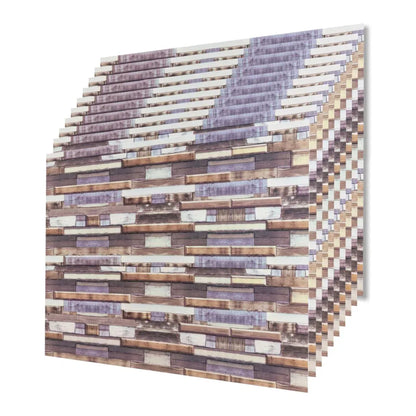 Set 10 panouri decorative, Autoadeziv, suprafata acoperita 3.6 m2, Naimeed D3521, 60x60 cm, Multicolor - 221.ro