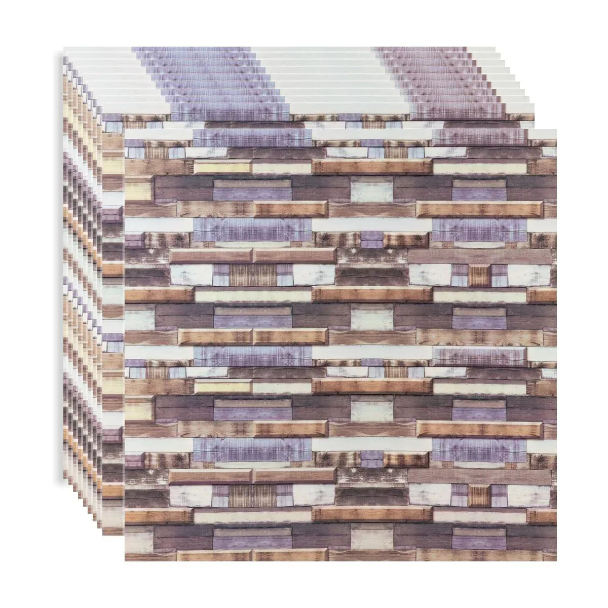 Set 10 panouri decorative, Autoadeziv, suprafata acoperita 3.6 m2, Naimeed D3521, 60x60 cm, Multicolor - 221.ro