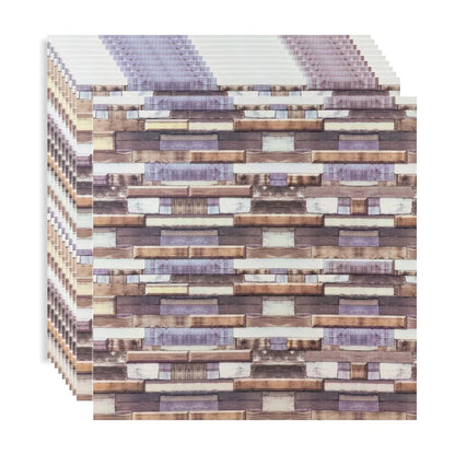 Set 10 panouri decorative, Autoadeziv, suprafata acoperita 3.6 m2, Naimeed D3521, 60x60 cm, Multicolor - 221.ro