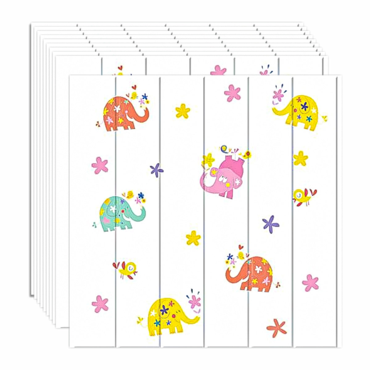 Set 10 x Tapet 3D autoadeziv, design modern, usor de curatat, 70x70 cm, Naimeed D3550